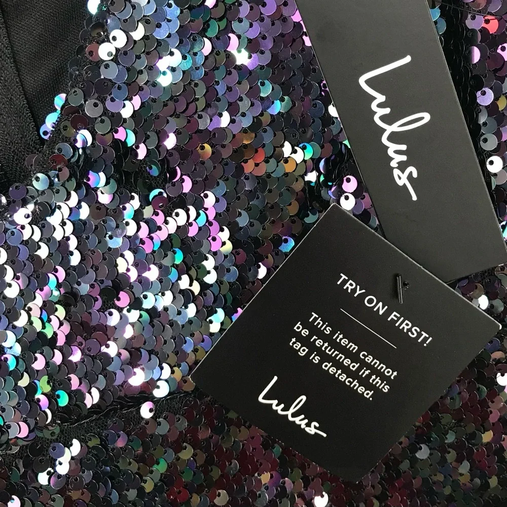 Lulus Lookin' Slick Sequin‎ Bodycon Dress NWT (XS)